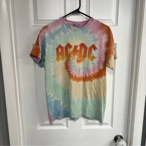 AC/DC Multicolor Tie-Dye Tee Size M